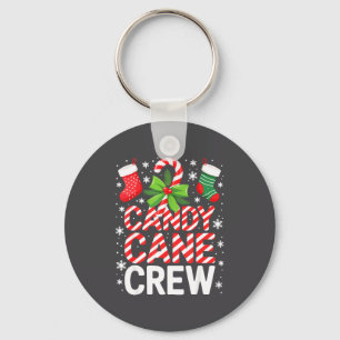 Candy Cane Crew Shirt Adult Men Women Kids Christm Keychain