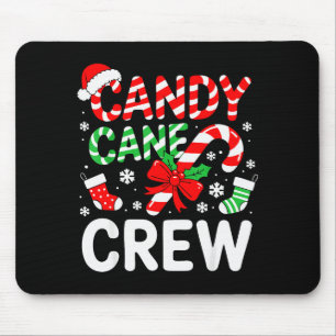 Candy Cane Crew Shirt Adult Men Women Kids Christm Mouse Pad