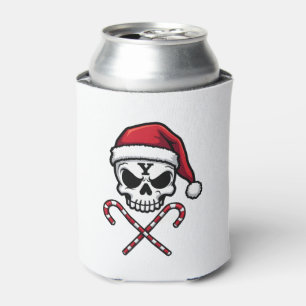 Candy Cane Crew Skull Christmas 2025 Funny Men Boy Can Cooler