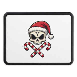 Candy Cane Crew Skull Christmas 2025 Funny Men Boy Hitch Cover