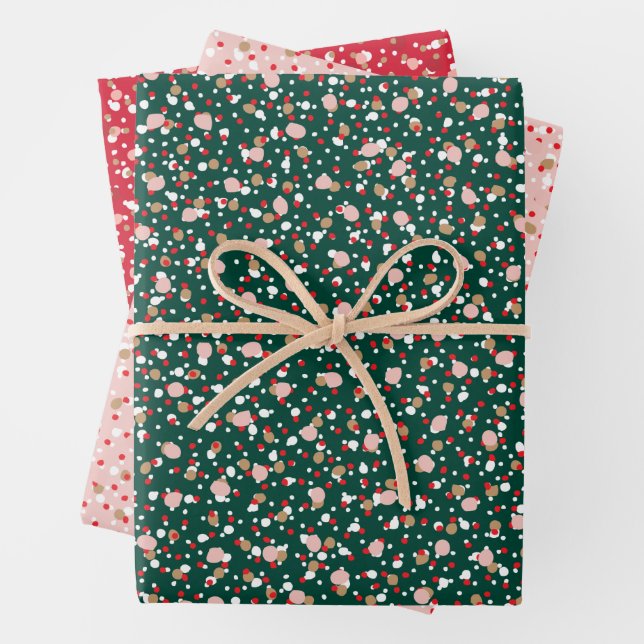 Candy Cane Crush Giftwrap Wrapping Paper Sheets (In situ)
