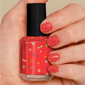 Candy Cane Crush Nail Minx Art