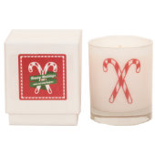Candy Cane Custom Holiday Candle (Front)