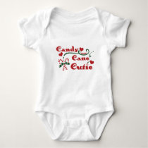 candy cane cutie baby bodysuit
