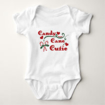candy cane cutie baby bodysuit