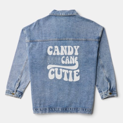 Candy Cane Cutie Christmas  Denim Jacket