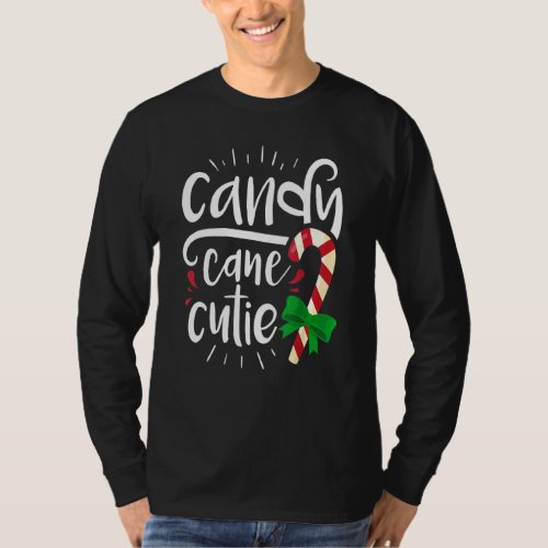 Candy Cane Cutie Christmas Stocking Stuffer Family T_Shirt
