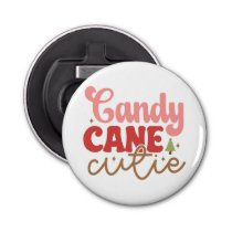 Candy Cane Cutie Retro Groovy Christmas Holidays Bottle Opener