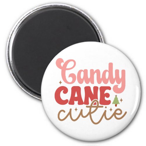 Candy Cane Cutie Retro Groovy Christmas Holidays Magnet