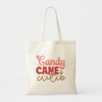 Candy Cane Cutie Retro Groovy Christmas Holidays Tote Bag