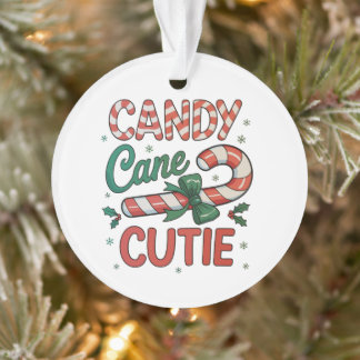 Candy Cane Cutie Santa Snowflakes Christmas Xmas Ornament