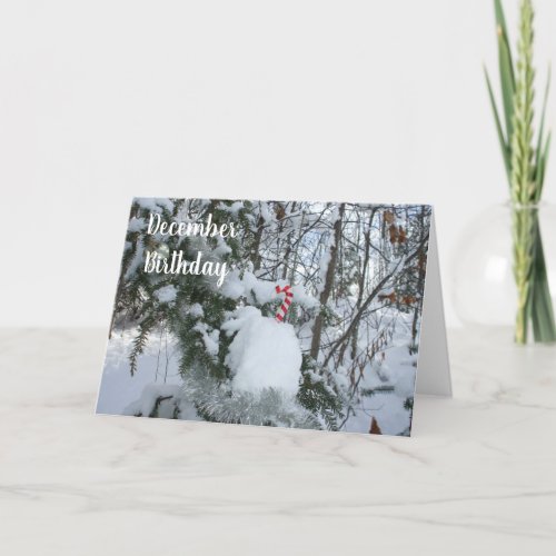 Candy Cane Decoration_December Birthday Card