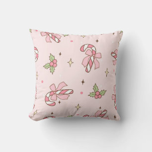 Candy Cane Delight Throw Pillow