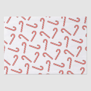 Candy Cane Drawings In Red Green White Tissue Paper