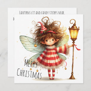 Candy Cane Fairy Holiday Card