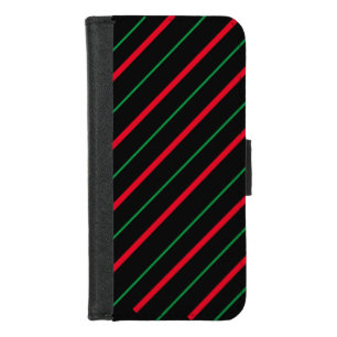 Candy Cane Festive Holiday iPhone Wallet Case