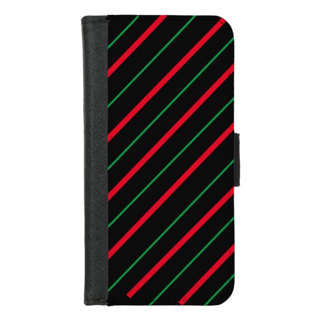 Candy Cane Festive Holiday  iPhone Wallet Case (Front)
