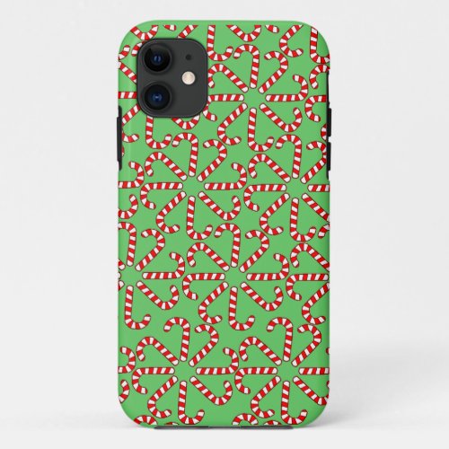 Candy Cane Flower Pattern iPhone 11 Case
