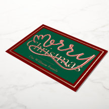 Candy Cane Foil Christmas Card