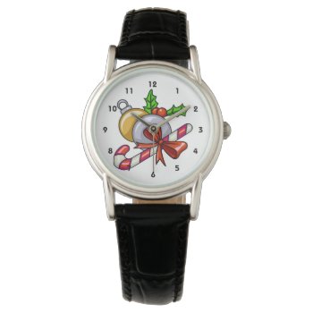 Candy Cane Fun Watch by bonfirechristmas at Zazzle