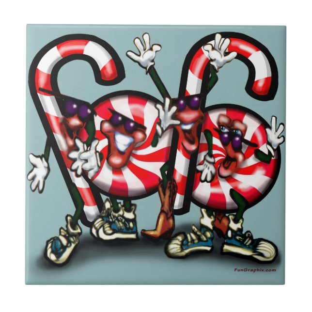 Candy Cane Gang Tile (Front)
