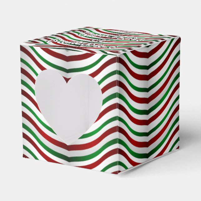 Candy Cane Gift Box Personalized Holiday Boxes (Front Side)