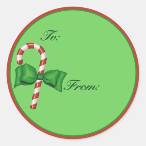 Candy Cane Gift Tag