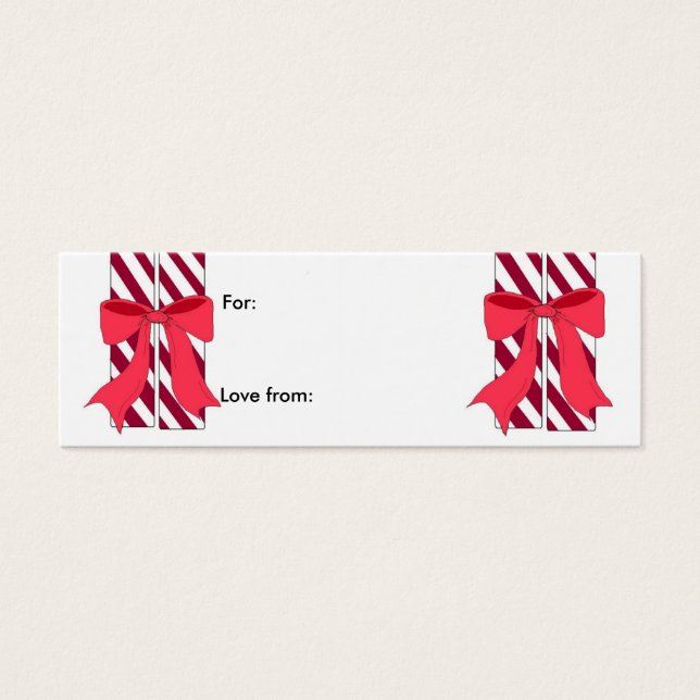 Candy Cane - Gift Tags (Front)