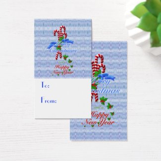 Candy Cane Gift Tags - Business Cards