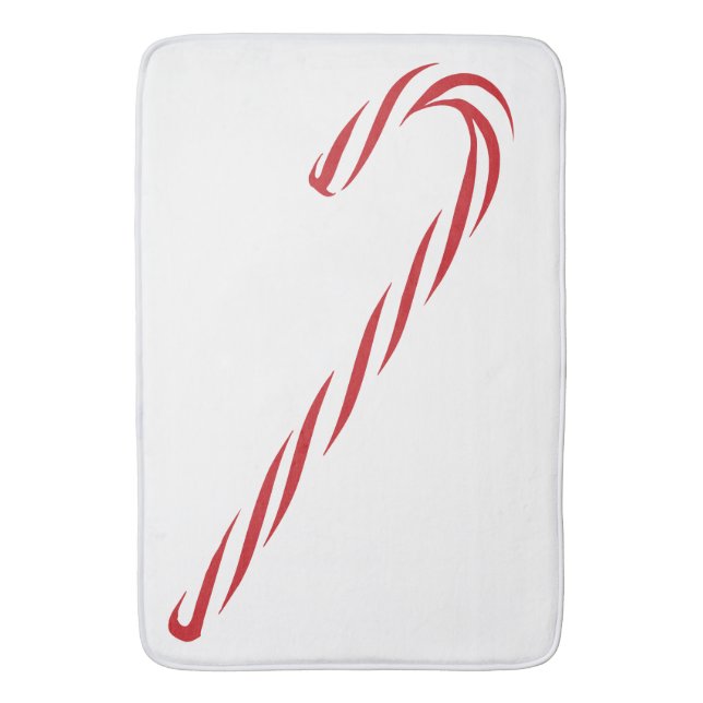 Candy Cane Graphic Bath Mat (Front Vertical)
