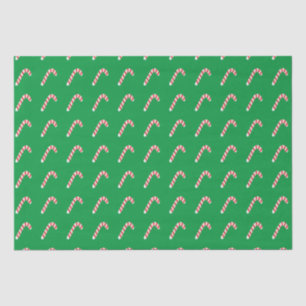 Candy Cane Green Cute Simple Christmas Holiday Tissue Paper