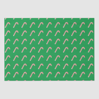 Candy Cane Green Cute Simple Christmas Holiday Tissue Paper