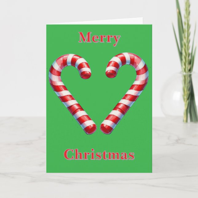 candy cane hart  card (Front)