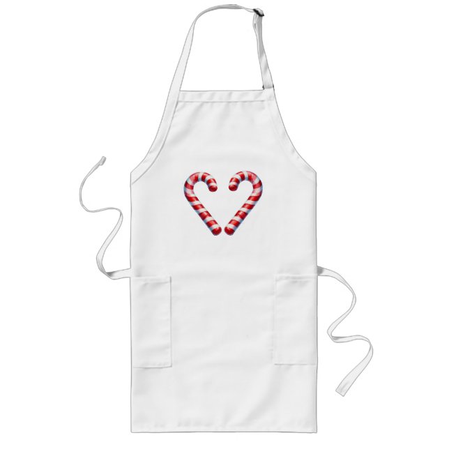 candy cane hart  long apron (Front)