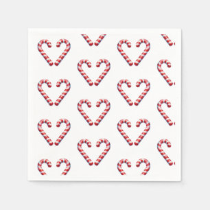 candy cane hart  napkins