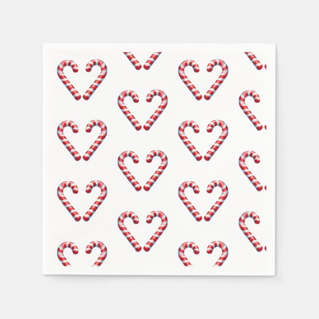 candy cane hart  napkins (Front)