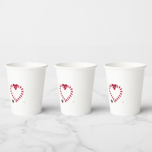candy cane heart, christmas candle, holiday baking paper cups