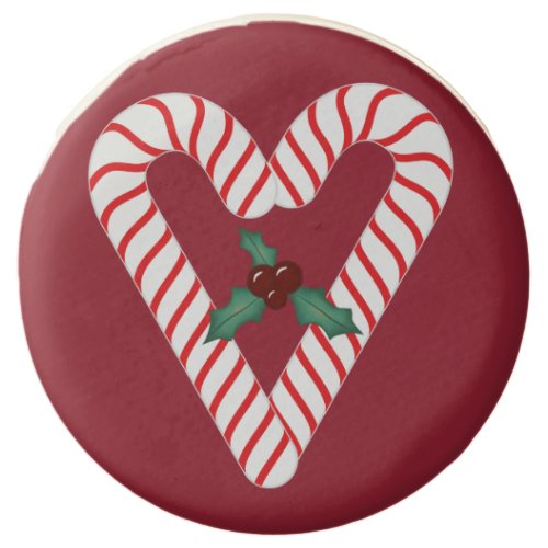 Candy Cane Heart Christmas Cookies
