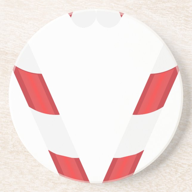 candy cane heart coaster (Front)
