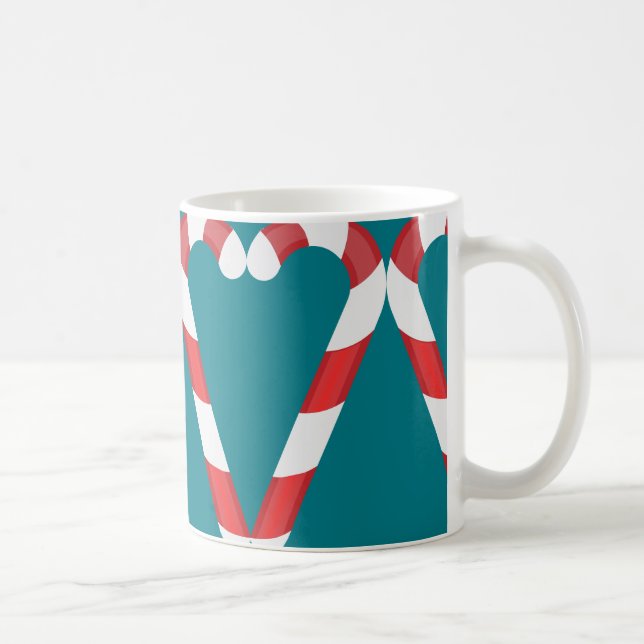 candy cane heart coffee mug (Right)