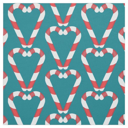 candy cane heart fabric