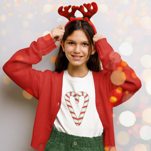 Candy Cane Heart T_Shirt
