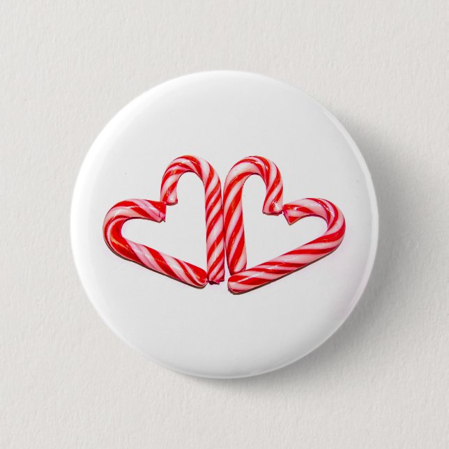 Candy cane hearts button (Front)