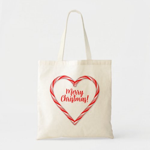 Candy Cane Hearts Tote Bag