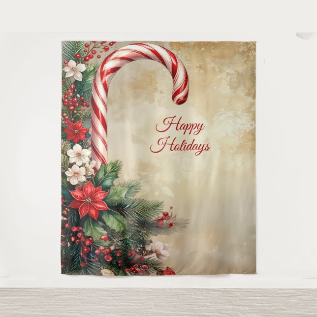 Candy Cane Holiday Backdrop (Front)
