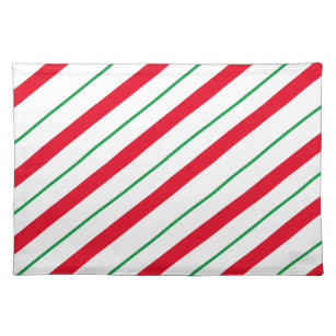 Candy Cane Holiday  Cloth Placement Cloth Placemat