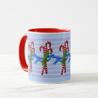 Candy Cane Holiday Mug