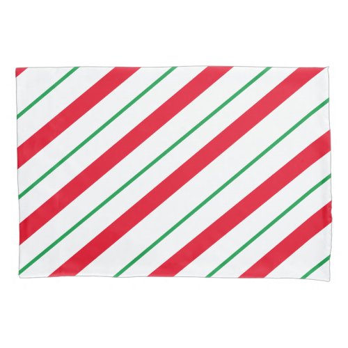 Candy Cane Holiday Pillow Case 