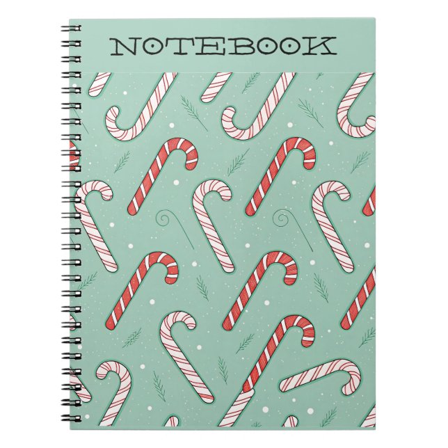 Candy Cane Holiday Premium Notebook (Front)