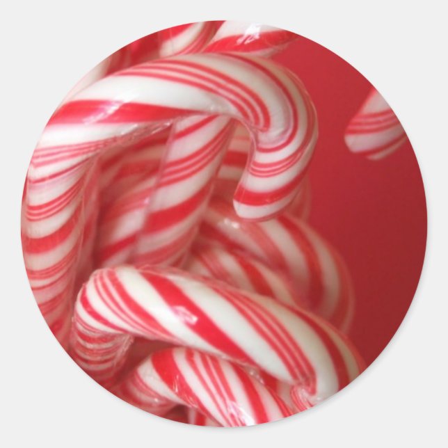 Candy Cane Holiday Stickers and Envelope Seals (Front)